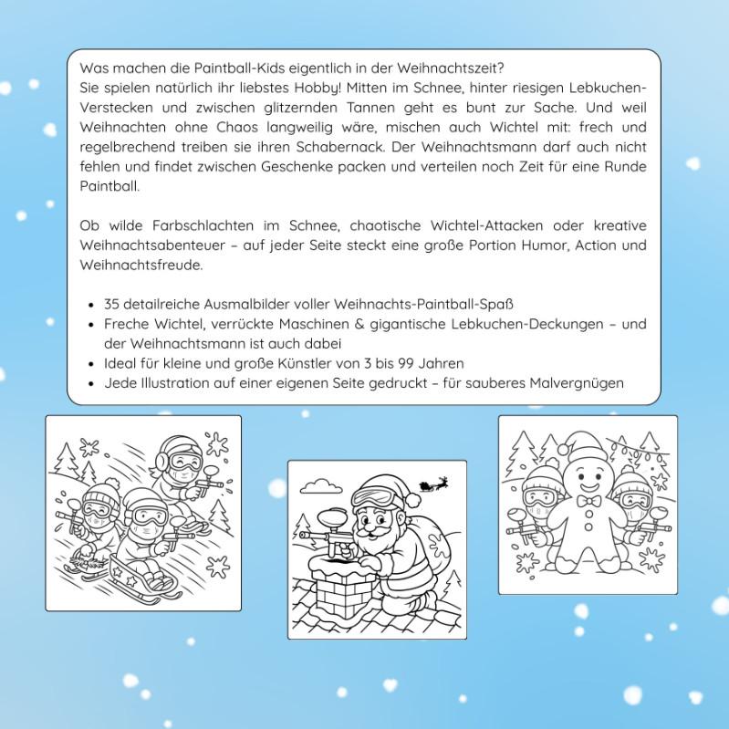 Paintball Ausmalbuch Weihnachten