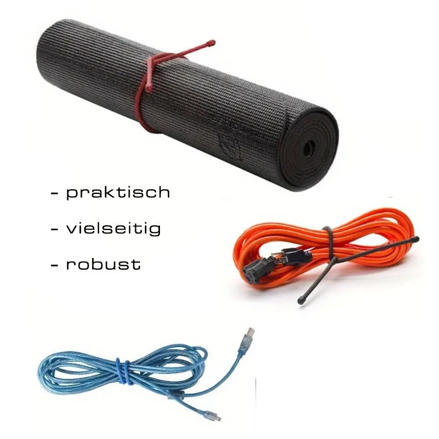 Stropze Silikon Kablebinder 15,25cm 5 Stück bunt