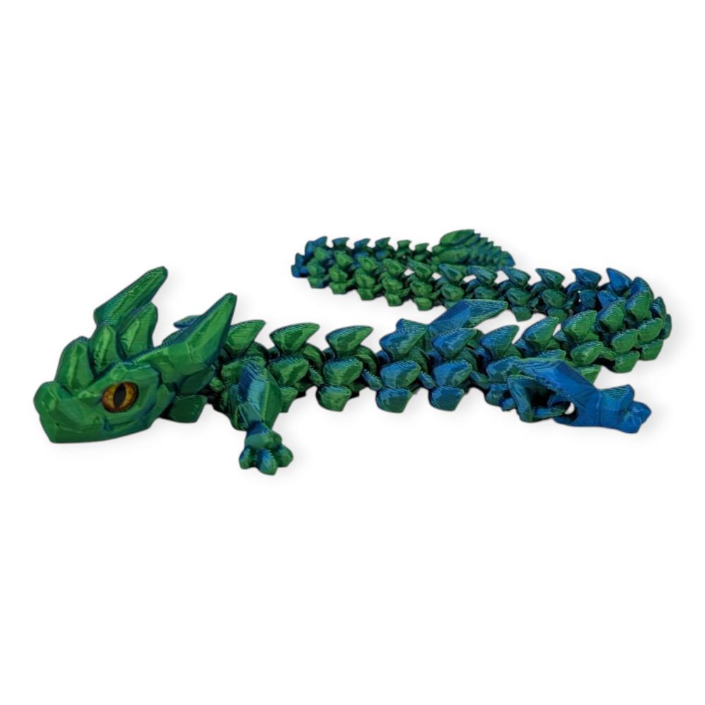 3D Flexi Dragon in Lasergrün