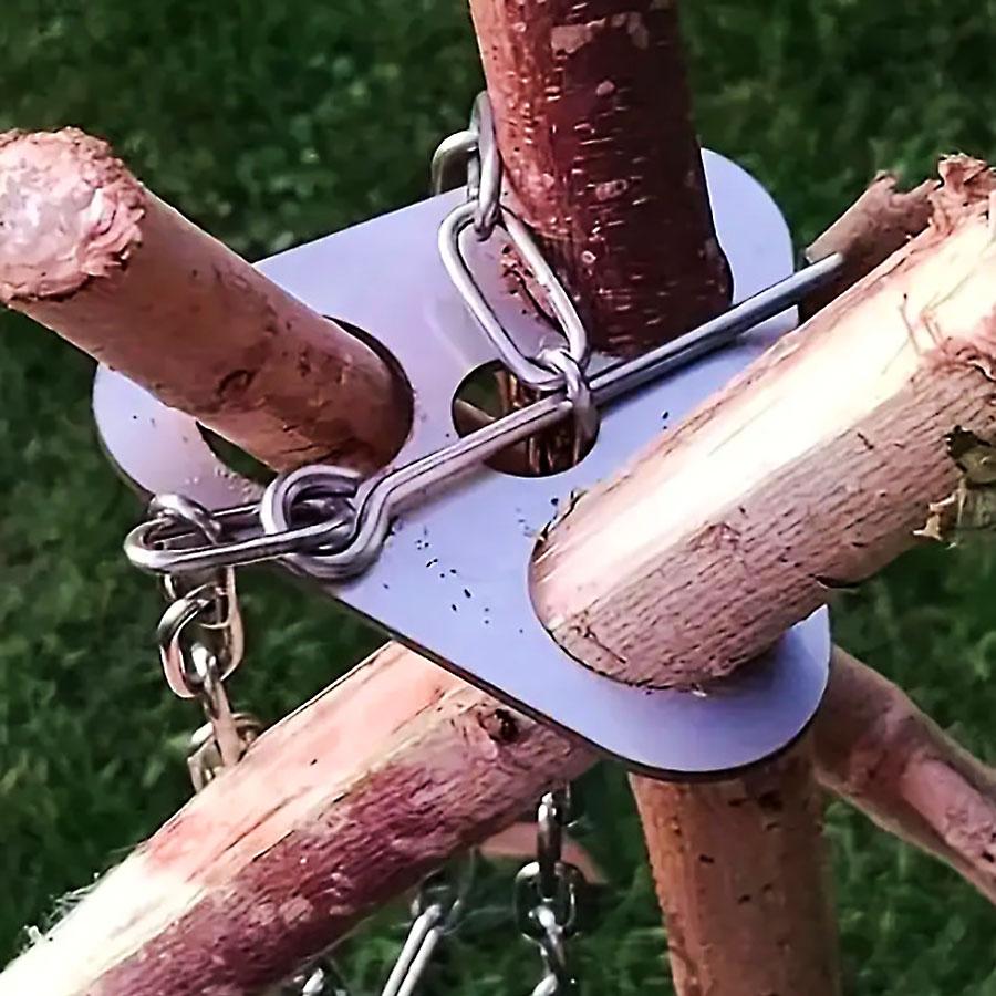 Dreibein Adapter aus Edelstahl