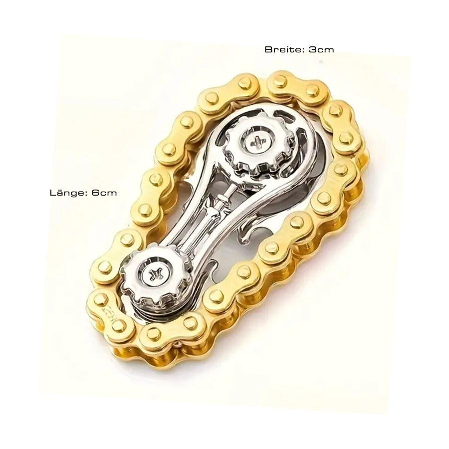 Ketten Fidget Spinner aus Metall gold