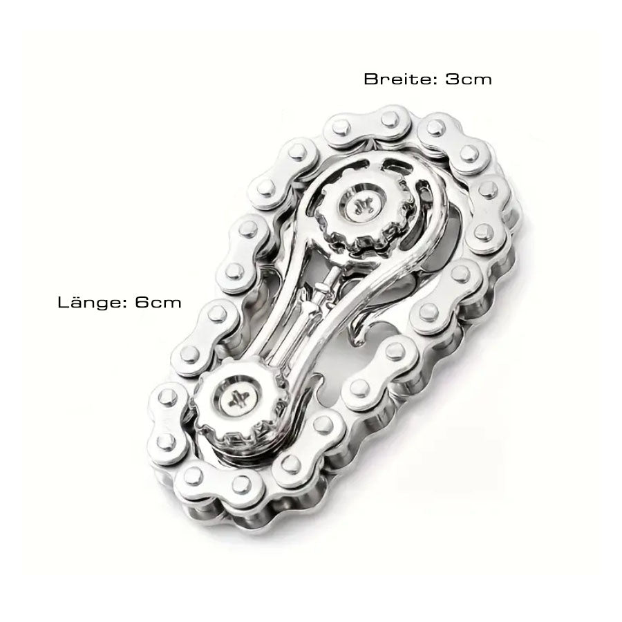 Ketten Fidget Spinner aus Metall silber
