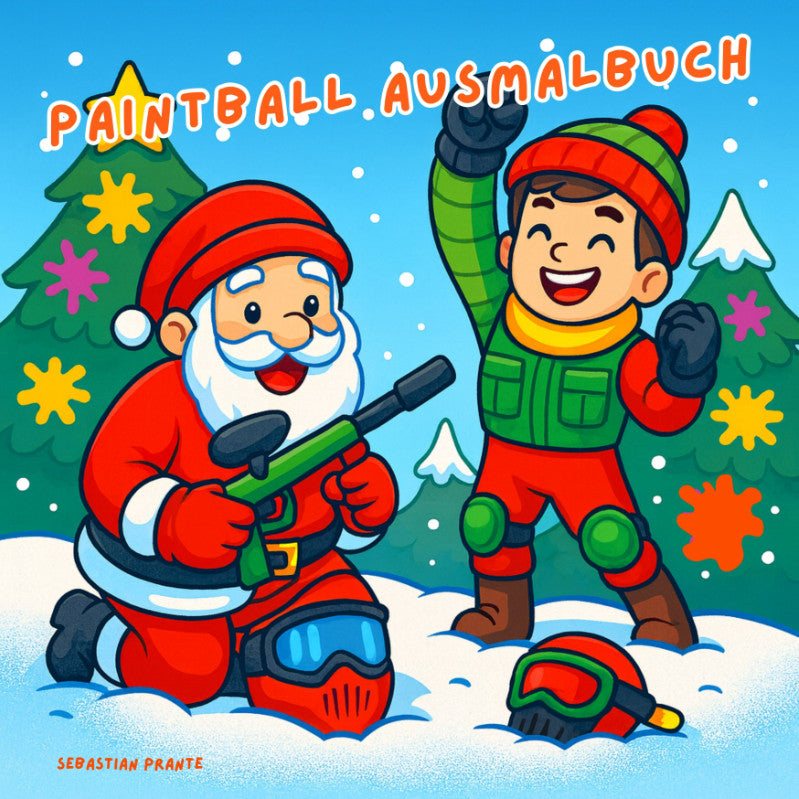 Geschenk für Paintballer zum Geburtstag, Nikolaus, Weihnachten , Paintball Ausmalbuch