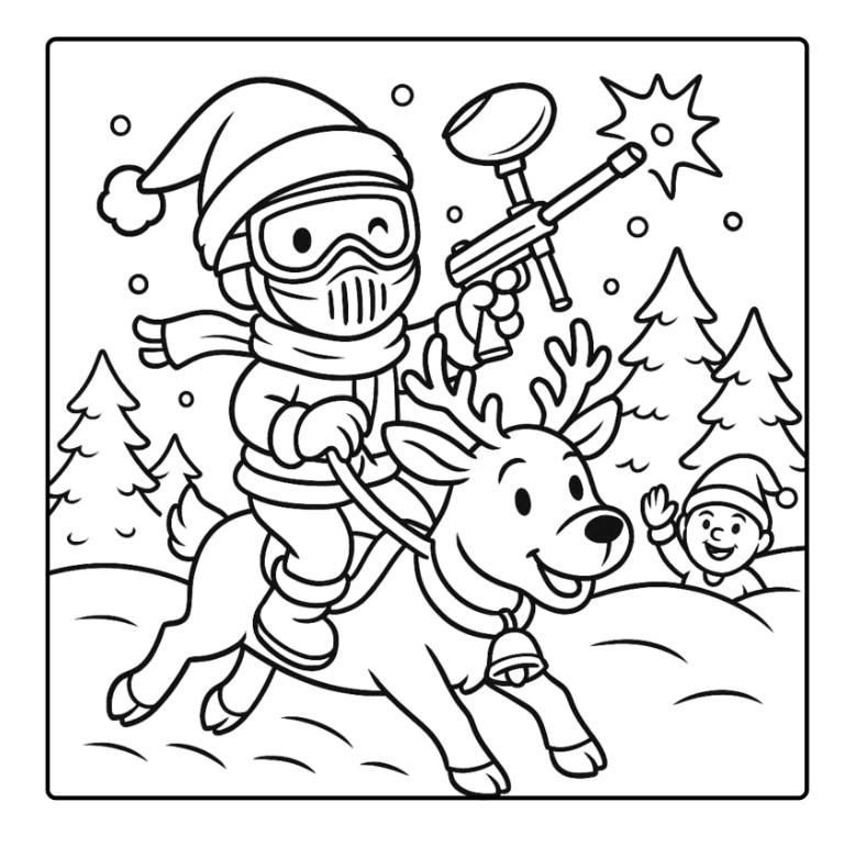 Paintball Ausmalbuch Weihnachten