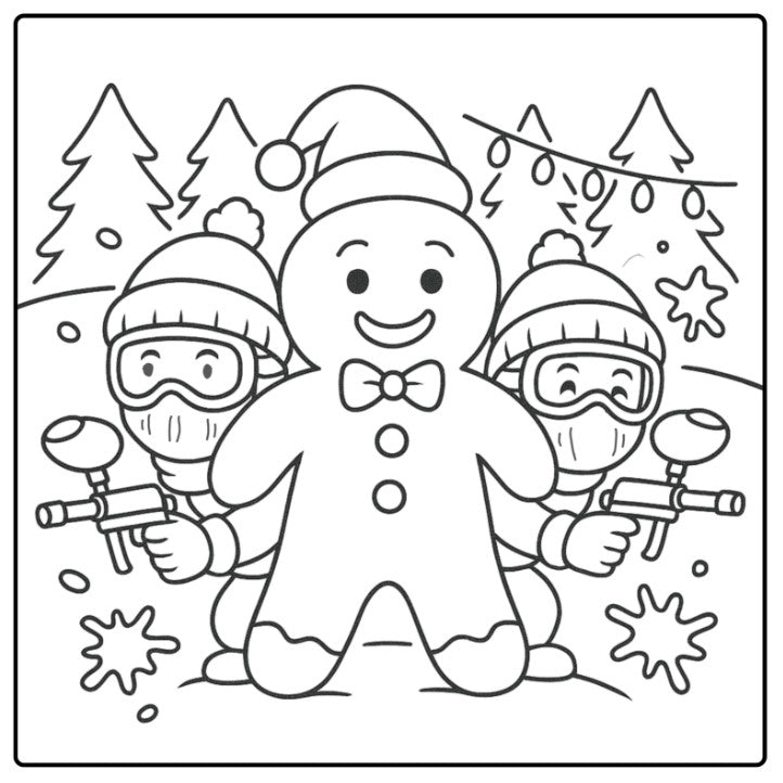 Paintball Ausmalbuch Weihnachten