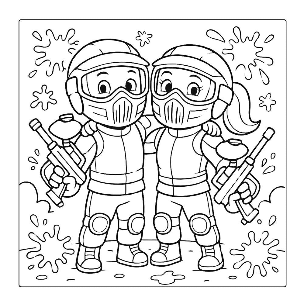 Paintball-Kids Ausmalbuch