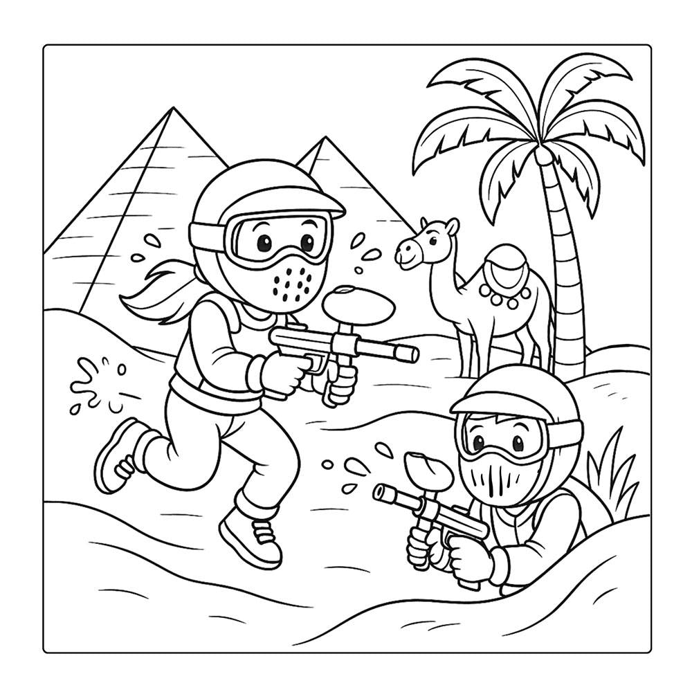 Paintball-Kids Ausmalbuch