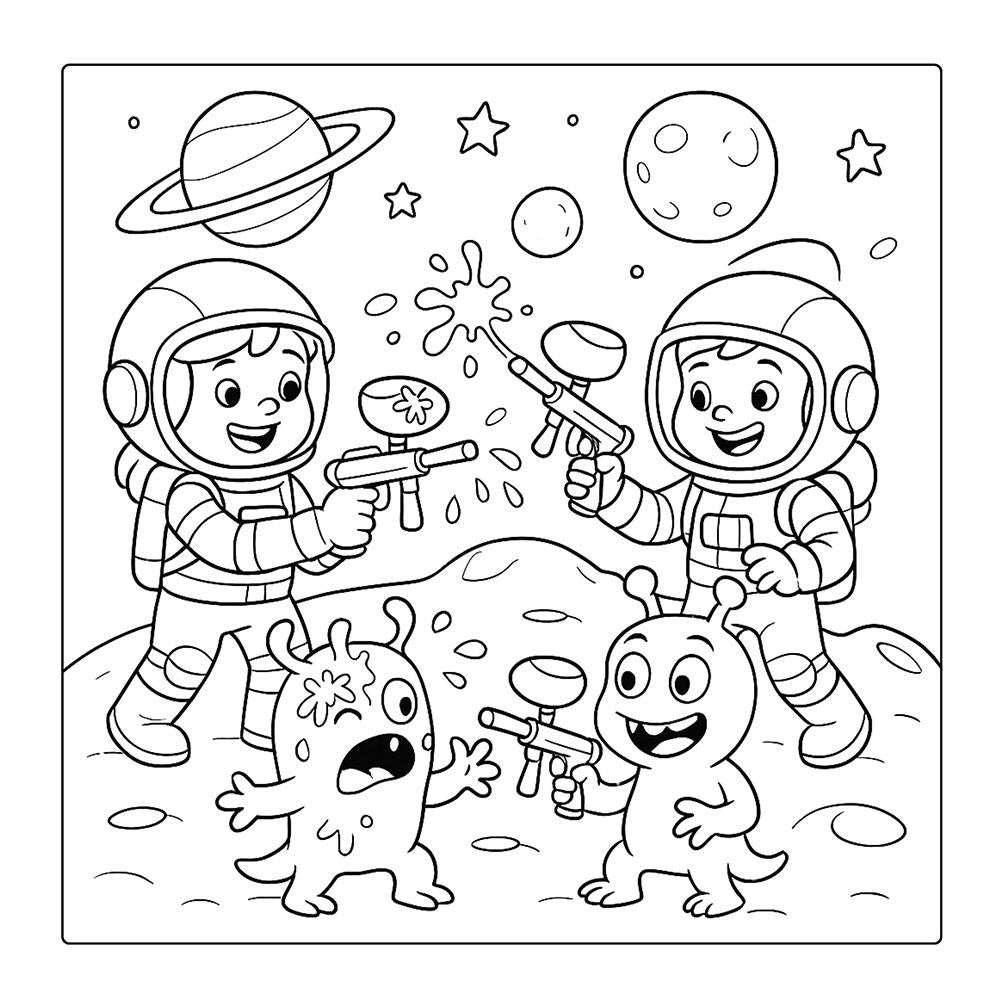 Paintball-Kids Ausmalbuch