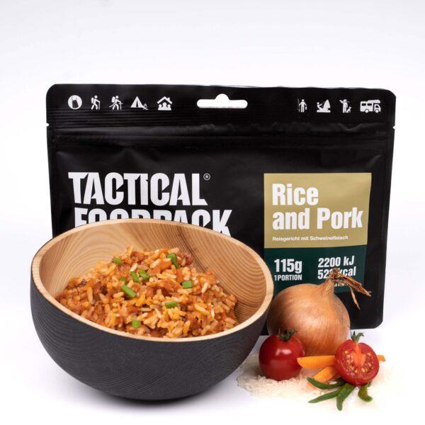 Tactical Foodpack Reis mit Schweinefleisch