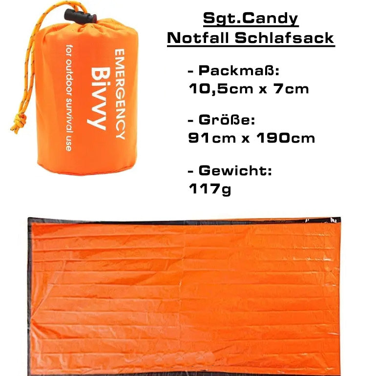 Sgt.Candy Notfall Schlafsack Bivvy
